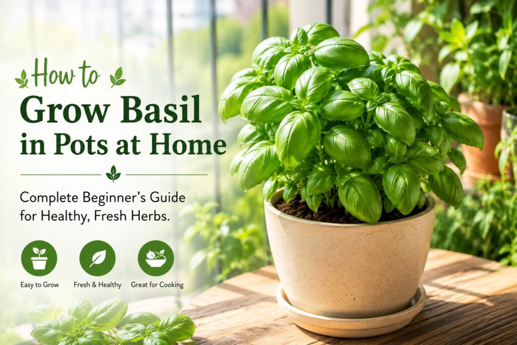 Grow Basil in Pots at Home: Complete Beginner's Guide for Healthy