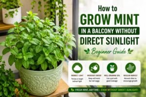Grow Mint in a Balcony Without Direct Sunlight