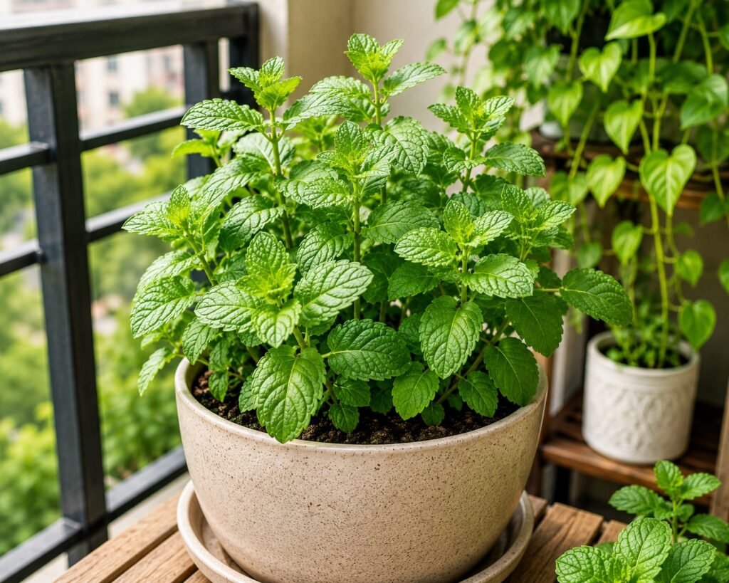 Grow Mint in Balcony Without Direct Sunlight