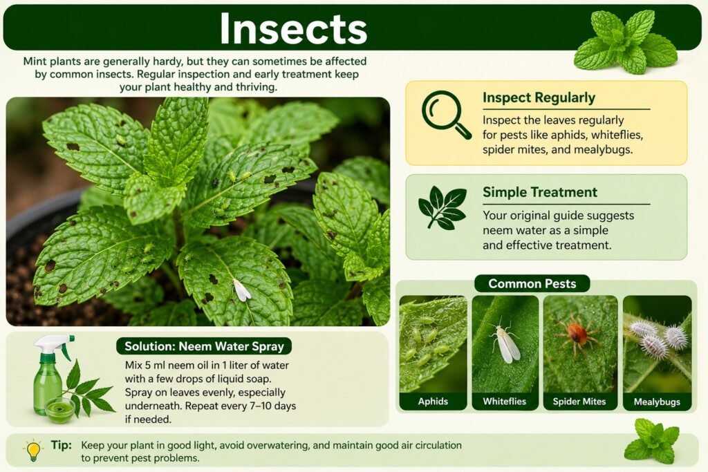 insect on mint plant