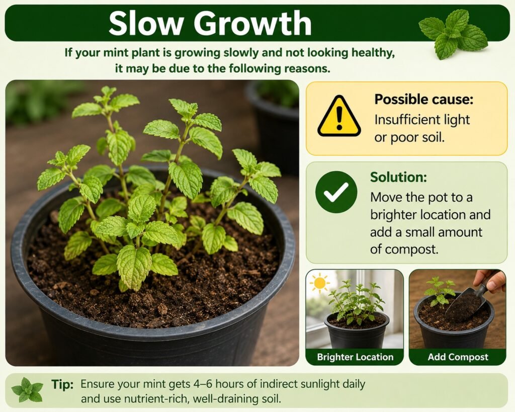 slow growth of mint
