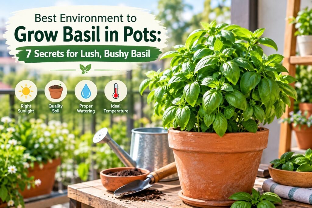 Best Environment to Grow Basil in Pots: 7 Secrets for Lush, Bushy Basil